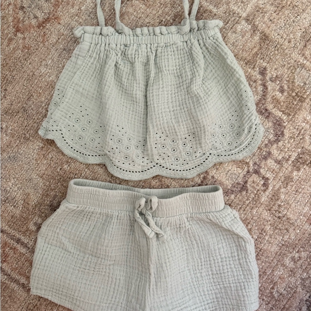 Gray Matching Shorts Set with Classic Design